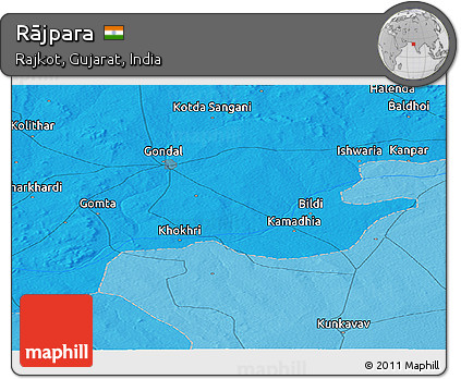 Political Panoramic Map of Rājpara