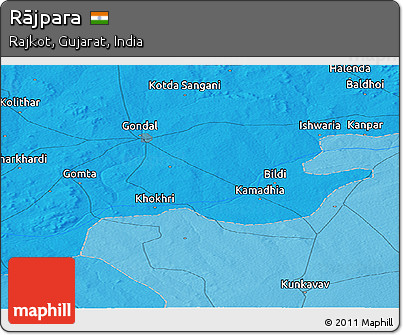 Political Panoramic Map of Rājpara