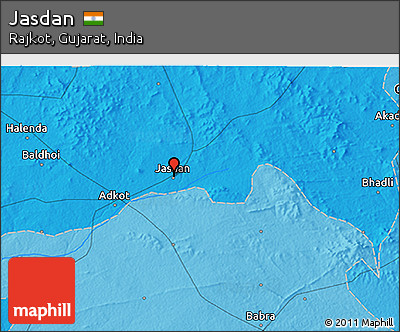 Political 3D Map of Jasdan