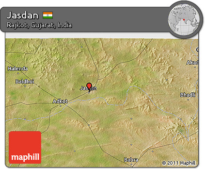 Satellite 3D Map of Jasdan