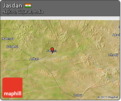 Satellite 3D Map of Jasdan