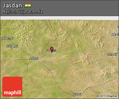 Satellite 3D Map of Jasdan