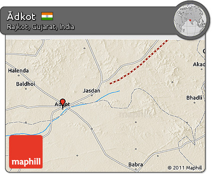 Shaded Relief 3D Map of Ādkot
