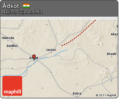 Shaded Relief 3D Map of Ādkot