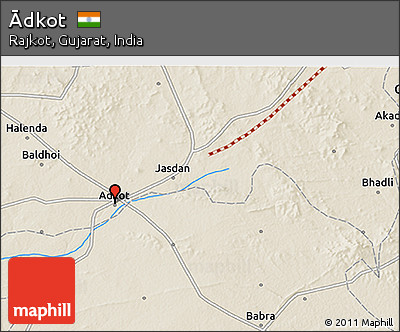 Shaded Relief 3D Map of Ādkot