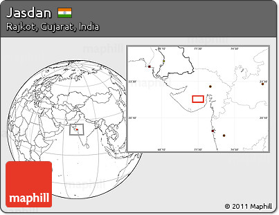 Blank Location Map of Jasdan
