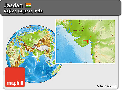 Physical Location Map of Jasdan