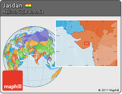 Political Location Map of Jasdan