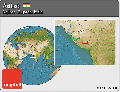 Satellite Location Map of Ādkot