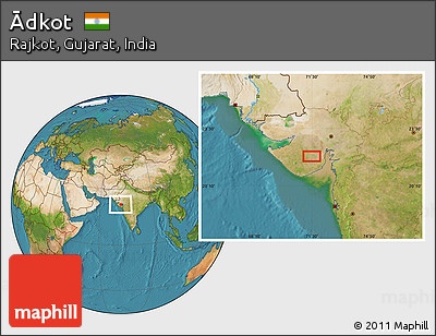 Satellite Location Map of Ādkot