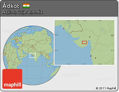 Savanna Style Location Map of Ādkot