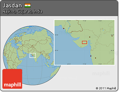Savanna Style Location Map of Jasdan