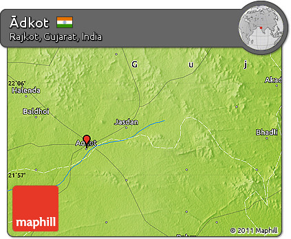 Physical Map of Ādkot