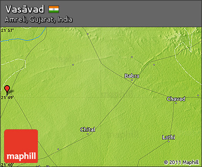 Physical Map of Vasāvad