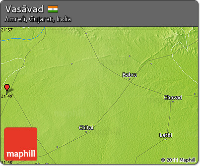 Physical Map of Vasāvad