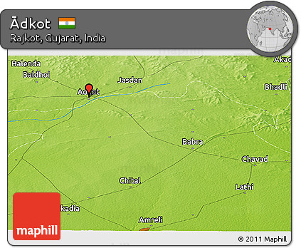 Physical Panoramic Map of Ādkot
