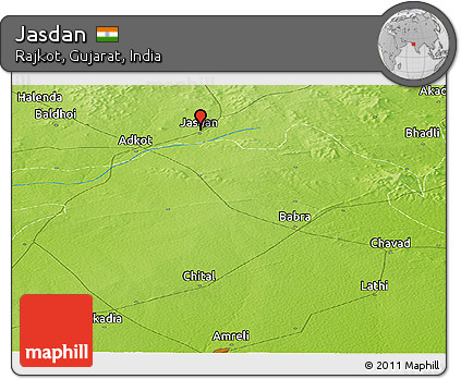 Physical Panoramic Map of Jasdan