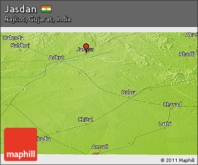 Physical Panoramic Map of Jasdan