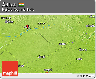 Physical Panoramic Map of Ādkot