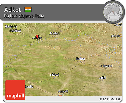 Satellite Panoramic Map of Ādkot