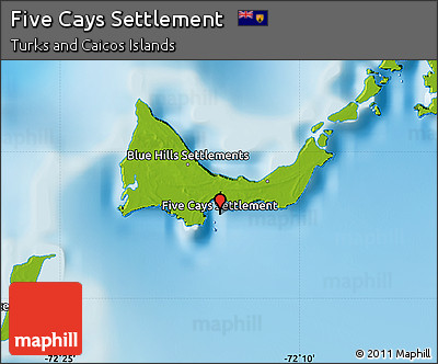 Physical Map of Five Cays Settlement