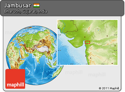 Physical Location Map of Jambusar