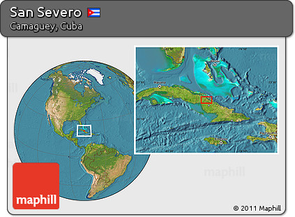Satellite Location Map of San Severo