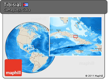 Shaded Relief Location Map of Tibisial