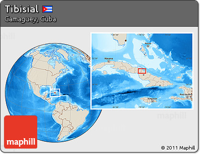 Shaded Relief Location Map of Tibisial