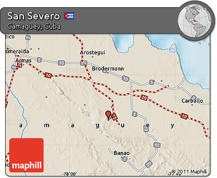 Shaded Relief Map of San Severo