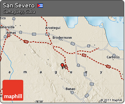 Shaded Relief Map of San Severo