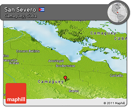 Physical Panoramic Map of San Severo