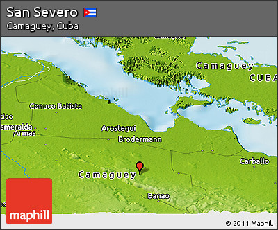 Physical Panoramic Map of San Severo