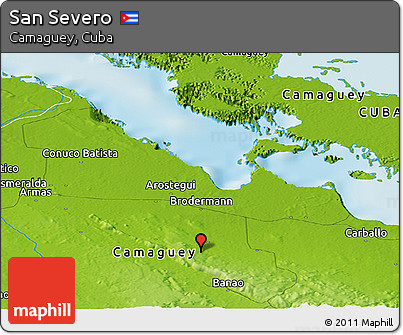 Physical Panoramic Map of San Severo