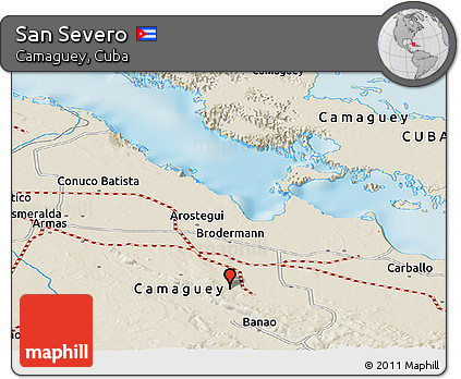 Shaded Relief Panoramic Map of San Severo