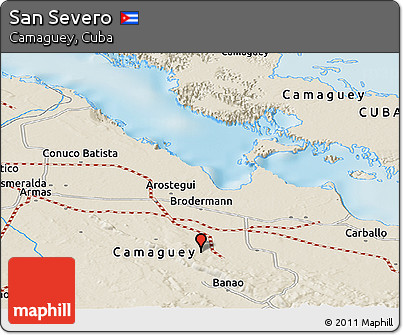 Shaded Relief Panoramic Map of San Severo