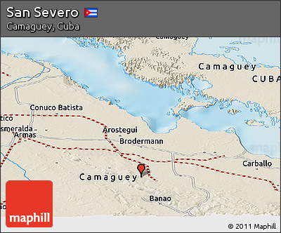 Shaded Relief Panoramic Map of San Severo
