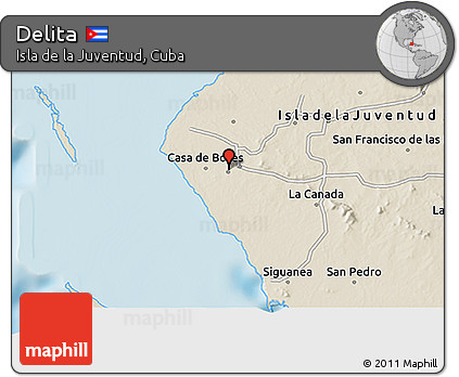 Shaded Relief 3D Map of Delita
