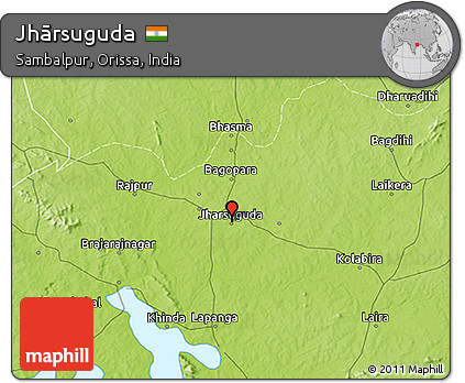 Physical 3D Map of Jhārsuguda