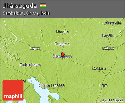 Physical 3D Map of Jhārsuguda