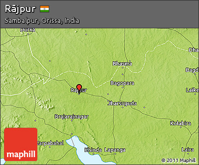 Physical 3D Map of Rājpur
