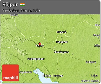 Physical 3D Map of Rājpur