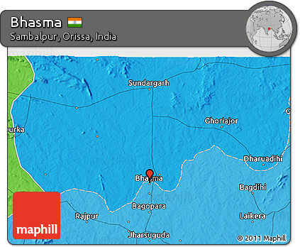 Political 3D Map of Bhasma