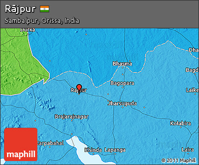 Political 3D Map of Rājpur
