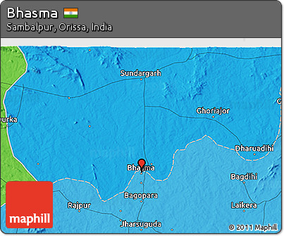 Political 3D Map of Bhasma