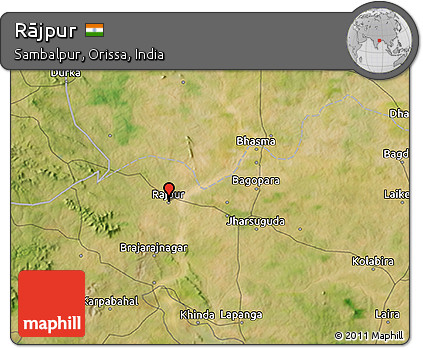 Satellite 3D Map of Rājpur