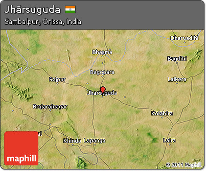 Satellite 3D Map of Jhārsuguda