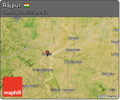 Satellite 3D Map of Rājpur