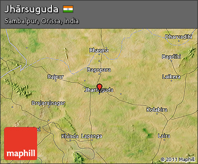 Satellite 3D Map of Jhārsuguda