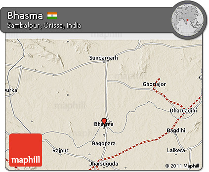 Shaded Relief 3D Map of Bhasma